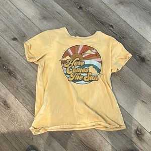 Altar’d state, M, tee shirt, graphic tee, yellow, here comes the sun